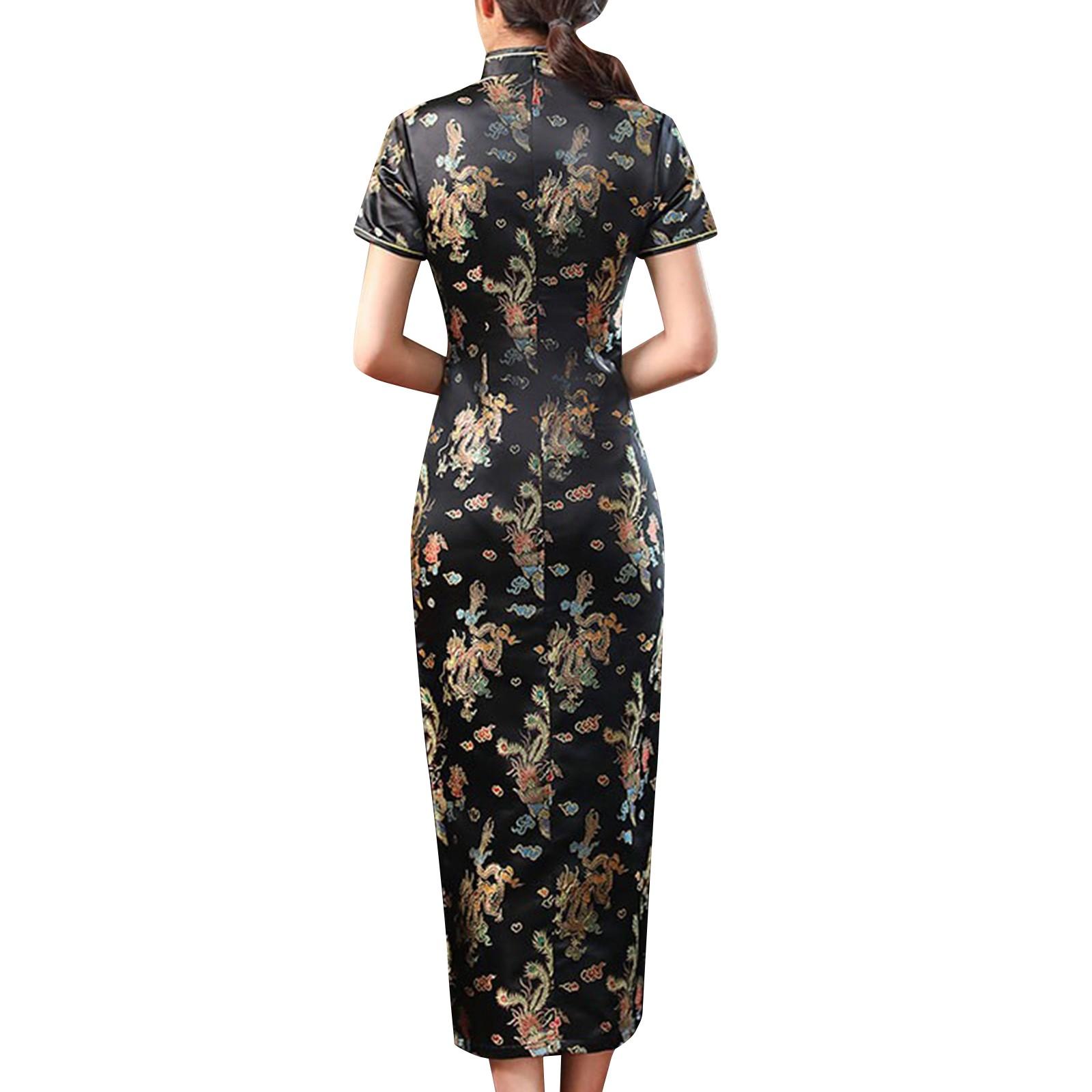 Женское модное элегантное платье с коротким рукавом в стиле ретро с принтом XXXXL винный — фото 4