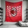 AC Milan Wall Tapestry Aesthetic Wall Hanging Printed Fabric Blanket Decorative Tapestries for Bedroom Living Room Home Decor