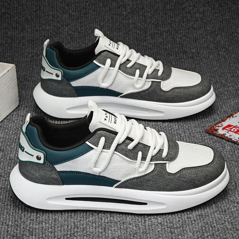 

Men s shoes new summer breathable thick-soled casual board shoes men s lace-up low-top sports flat-soled trendy shoes 39