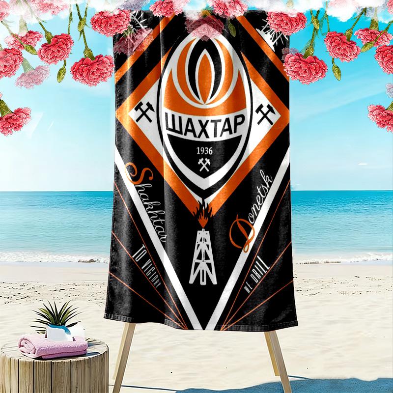 Shakhtar Print Beach Towel, Large Soft Quick Dry Towel for Beach Camping Swimming