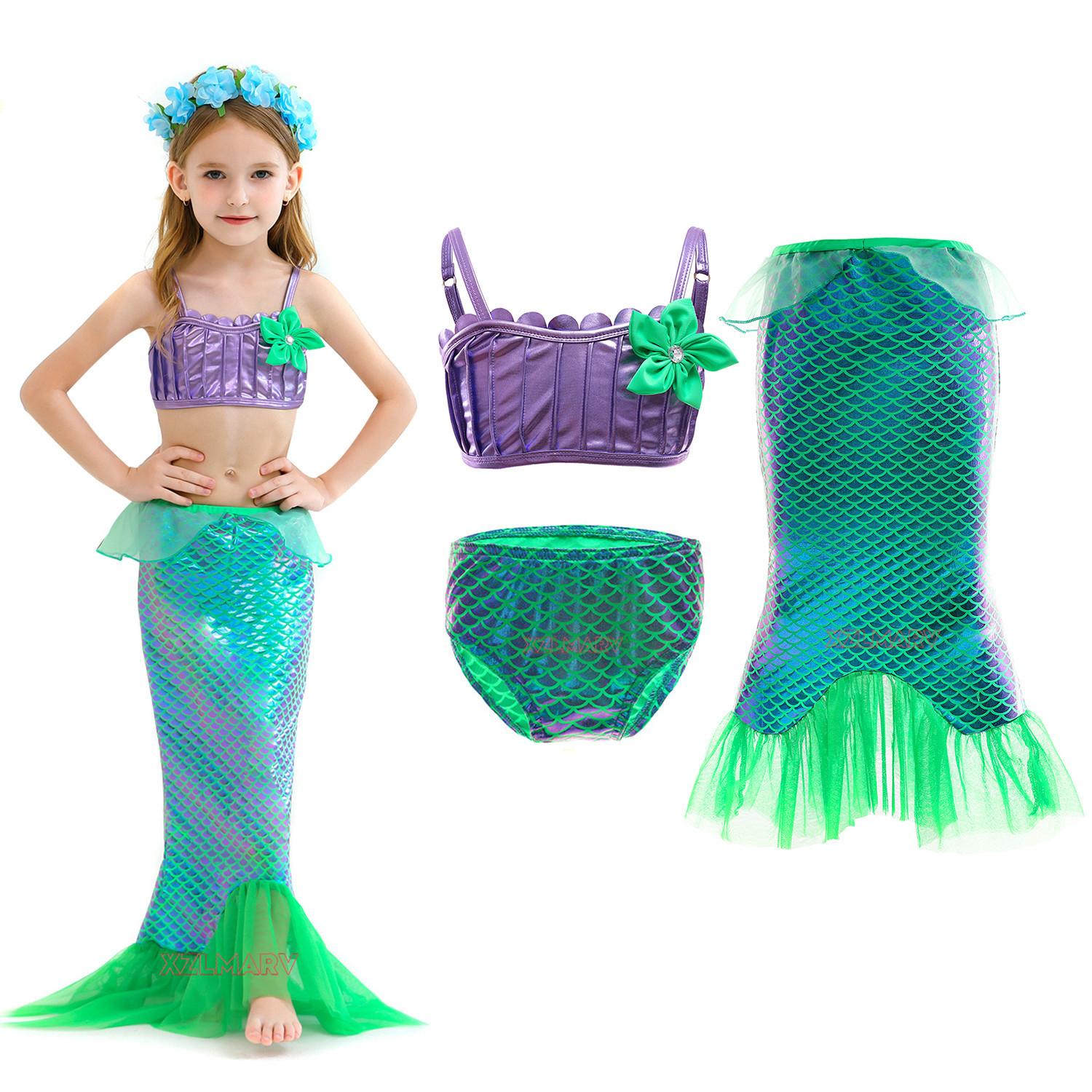 

Платье русалки для девочки Ариэль выпускной принцесса костюмы косплей платье для детей девочек платье для дня рождения наряд на Хэллоуин as the picture-3T(100)