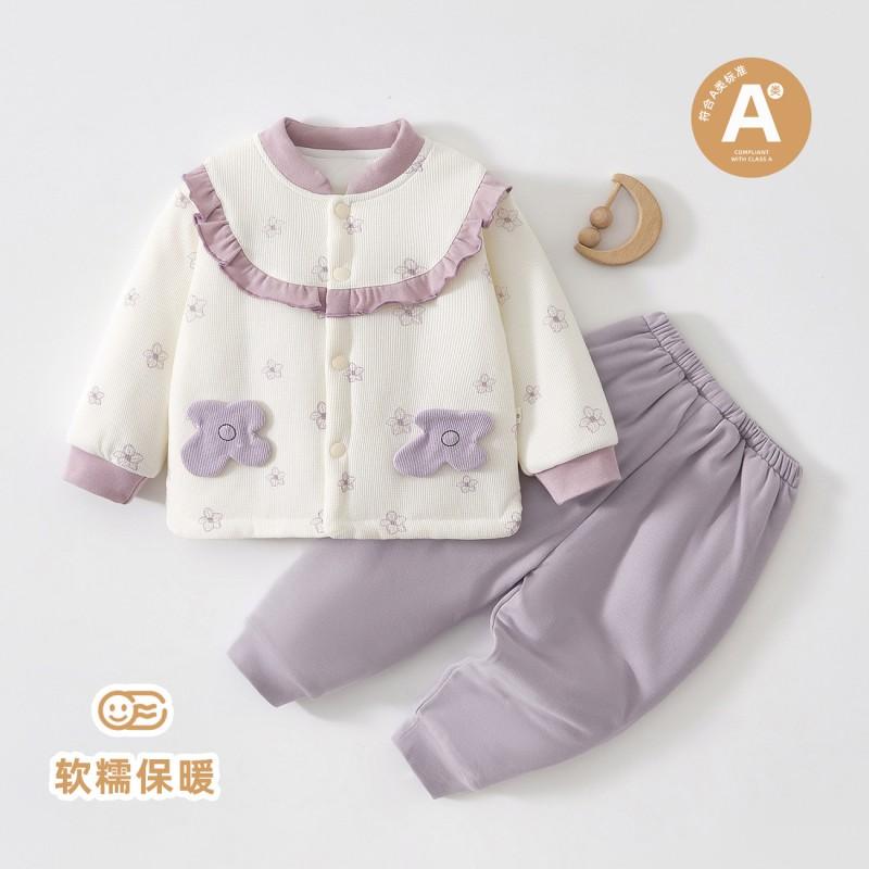 Baby Girl Warm Set 80g Light Cotton Outwear Cute Newborn Thermal Clothes