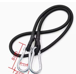 100cm 10mm Durchmesser Elastisches Seil Bungee-Seile Gummi Stark Stoßdämpfend Bungee-Seil Zurrgurt mit Karabinerhaken