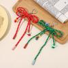 Candy-Colored Yarn Bow - Handmade DIY Craft with Charms, Durable Polyester Cord for Women's Bags, Keys, Bag Charm