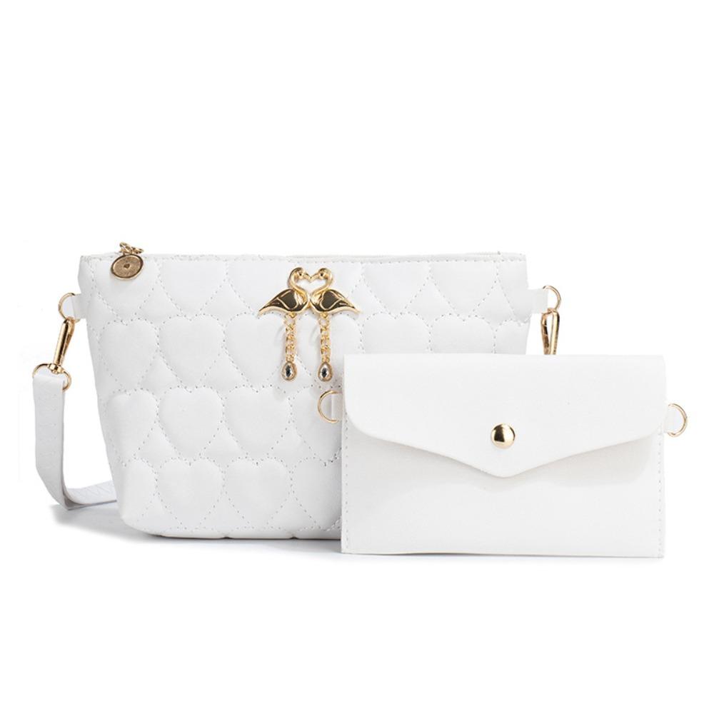 

Cygnet Tassel Love Embroidered Shoulder Bag Elegant Mobile Phone Messenger Bag Daily белый