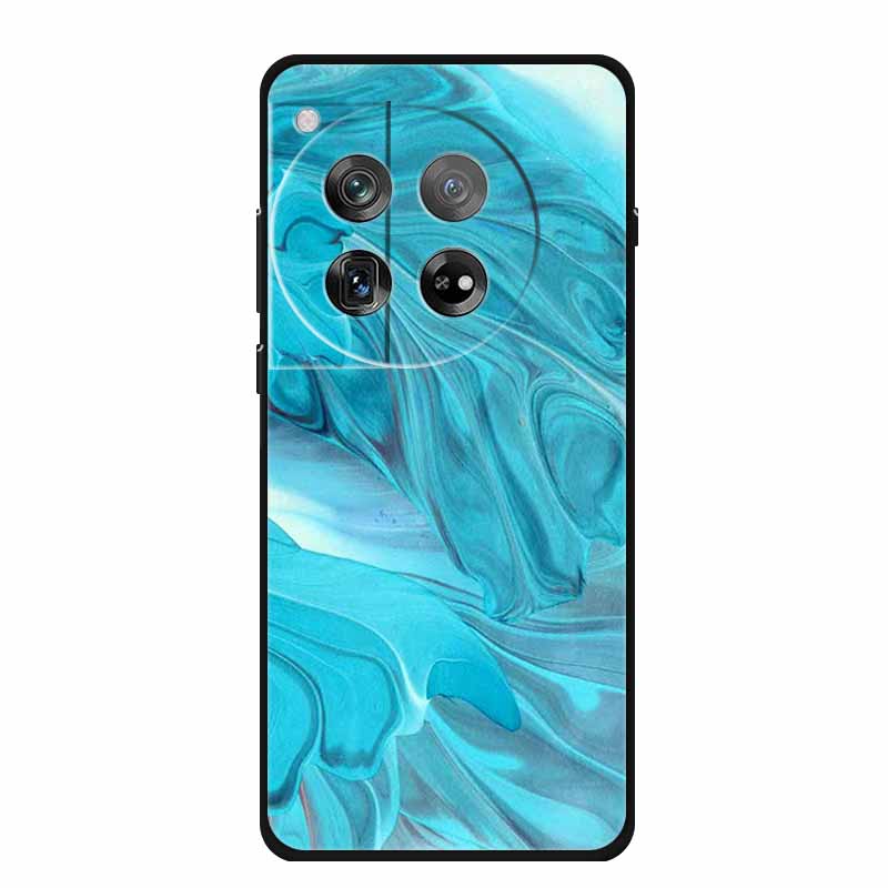 Marble Shell For OnePlus Ace 3 3 Pro Case Luxury Protector Soft Silicone Phone Cover for OnePlus 12R 12 R Colourful Black Fundas