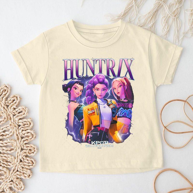 Kinder Hexenjagd Team Rundhals Kurzarm Top, Sommer Jungen- und Mädchen-T-Shirt aus reiner Baumwolle
