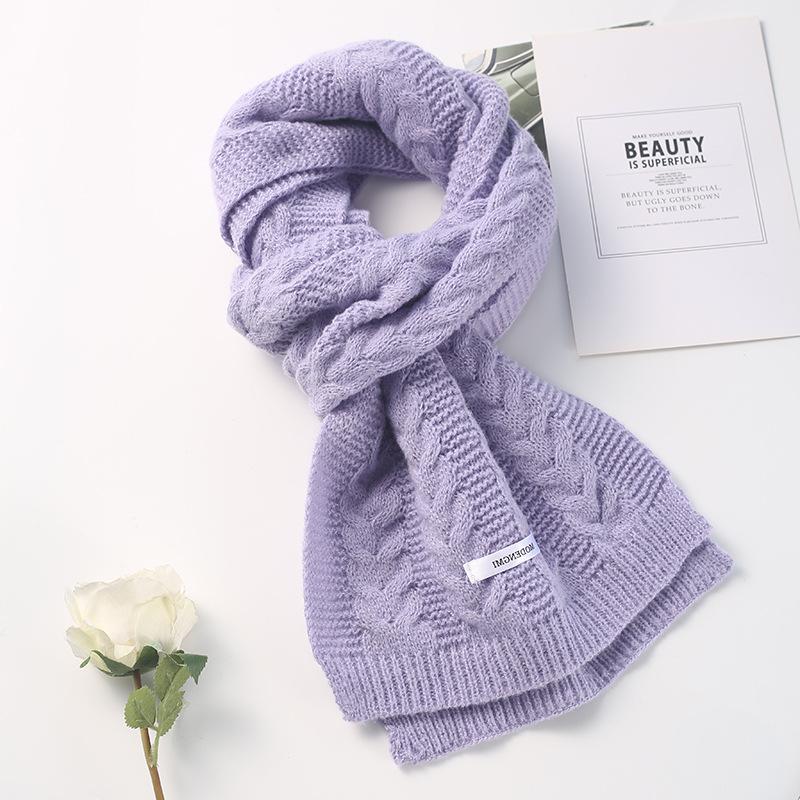 2025 Unisex Korean Style Soft Knitted Wool Neck Warmer for Students and Couples - Versatile for Autumn and Winter