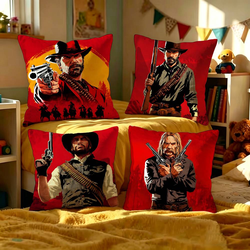 Red Dead Redemption Pillowcase toon Gift Cushion Cover Bedroom Home Sofa Chair Seat Decor pillow case