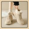 Fleece High-top Snow Boots Women's Winter Warm Casual Shoes Cotton Shoes