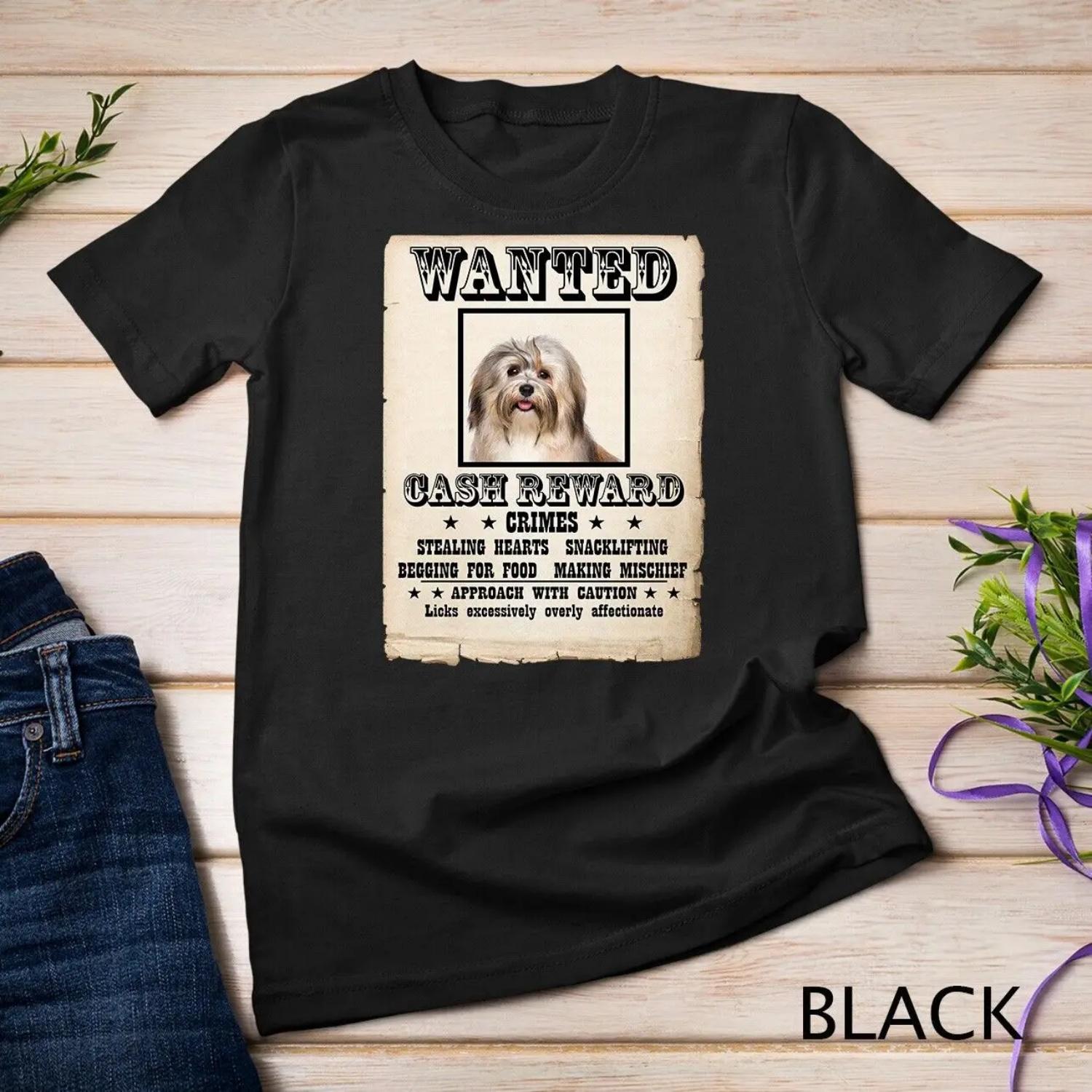 Havanese Dog wanted poster T shirt S