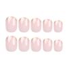 Wearable Short French Gold Edge Removable Mini Fake Nails – Finished Manicure Pieces