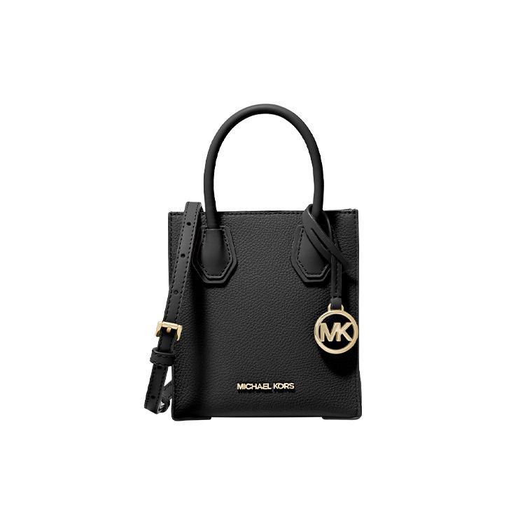 Michael Kors Mercer Classic French Commuter Letter Accordion Bag Crossbody Shoulder Bag Leather Tote Mini Women Bags Black 35S1GM9T0L-001