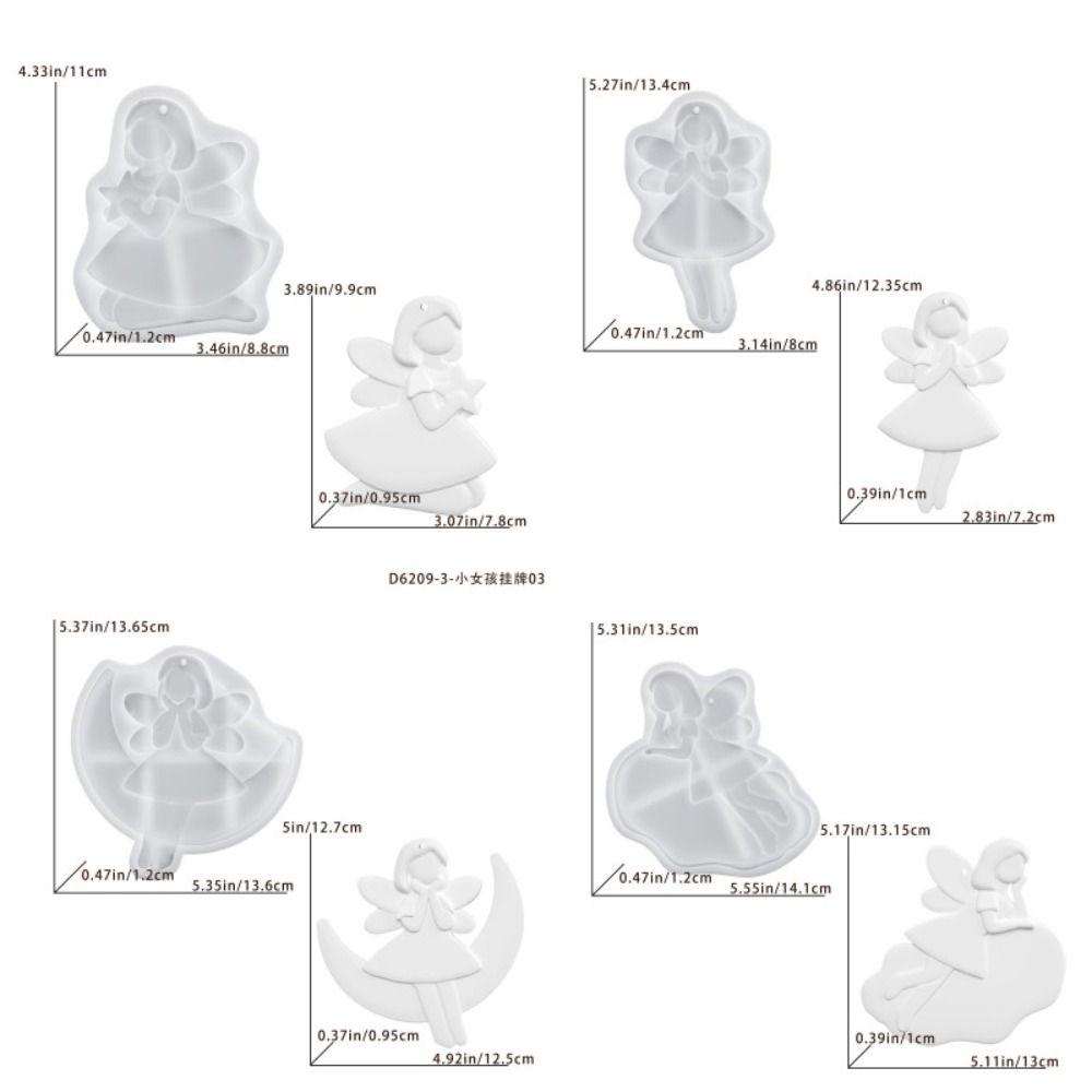 Little Girl Star Pendant DIY Resin Mold Little Angel Home Decoration Plaster Silicone Mold DIY Resin Craft Angel Plaster Mold