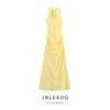Jnleaog Spring New Arrival Women's Clothing Fashion Style French Fashion Nylon Hanging Collar Long Dress 3641387