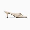 Square-toed Shoes High-heeled Slippers Women's Cross-strap Flip-flops