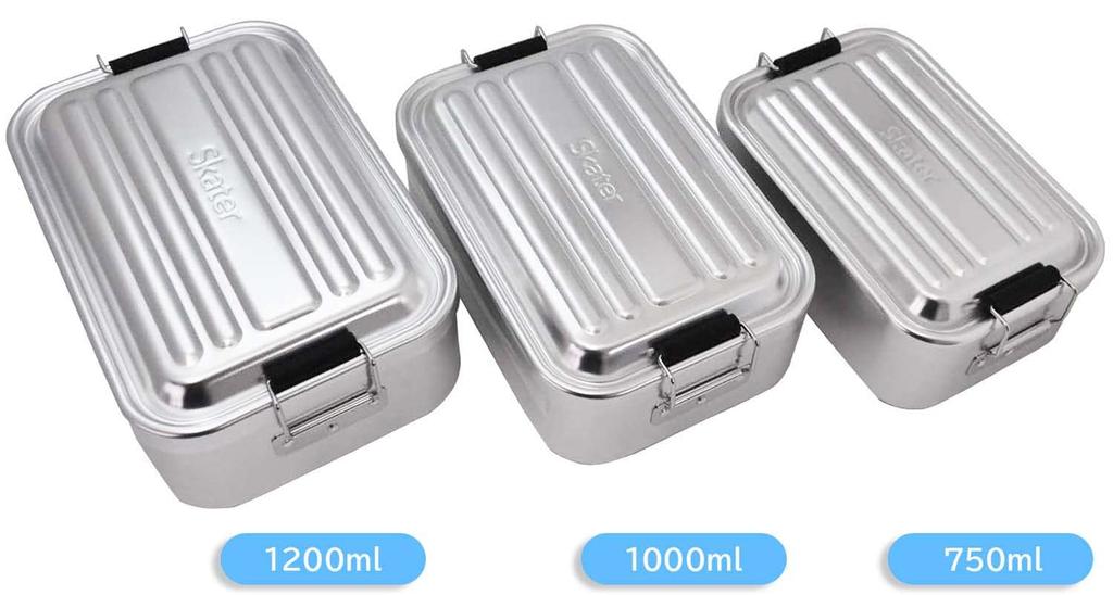 Skater Lunch Extra Large Softly For Box, Deep, 1200ml, Large, Capacity, Filled, Aluminum, Men, Silver, AFTD12-A