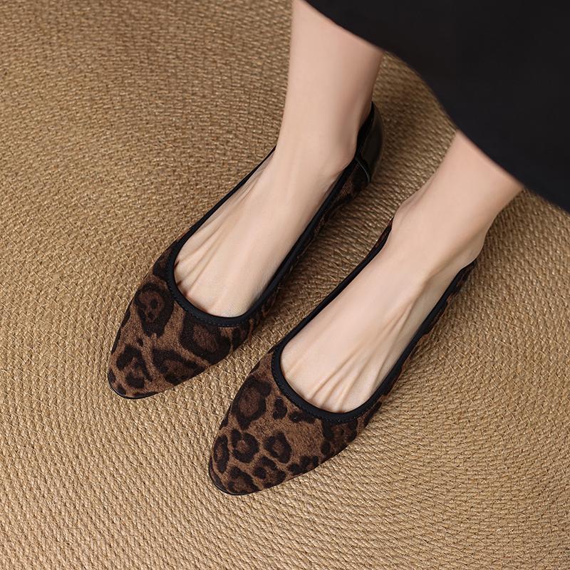 

Fashion 2025 New Spring Genuine Leather Shoes Leisure Style Round Toe Med Heels Pumps Women Shoes Fashion Ladies Shoes 34 цветной печати леопарда