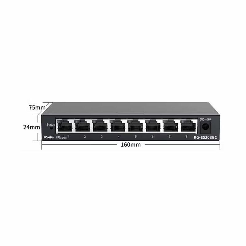 

Ruijie RG-ES208GC 8-Port Gigabit Managed Switch