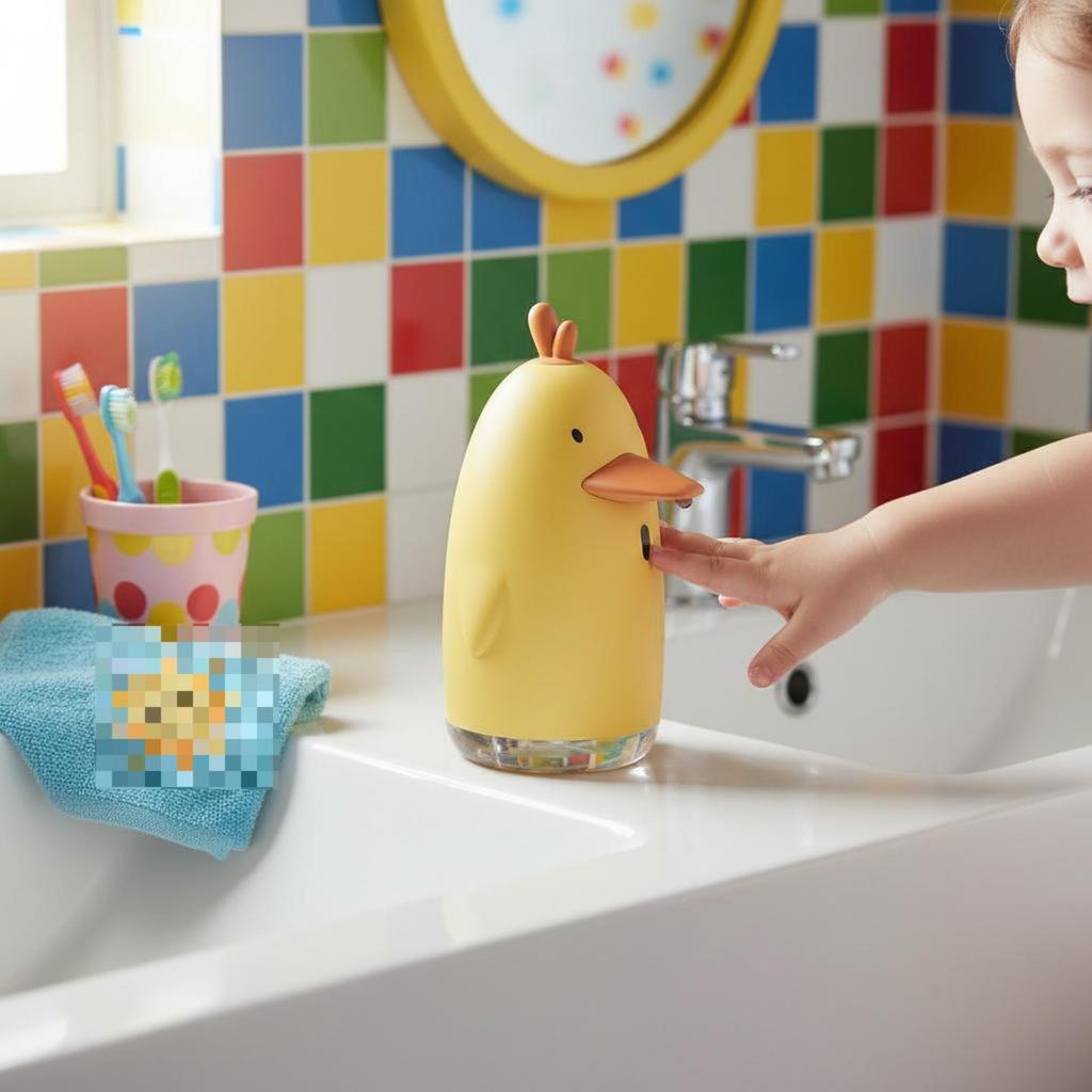 Automatic Duck Soap Dispenser USB Rechargeable Kids Friendly