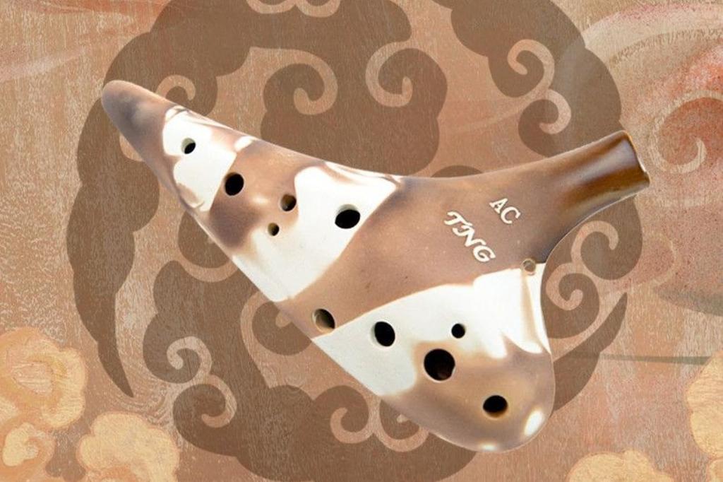 TNG Unglazed Ocarina [Single 12-Hole Alto C Key] (Includes Case) Ocarina Wind Instrument High Temperature
