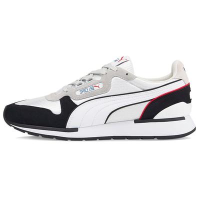 Space Lab Fileli Süet Retro Spor Düşük Bilekli Yaşam Tarzı Ayakkabılar Unisex spor ayakkabı Gri Siyah Kırmızı 383158-01