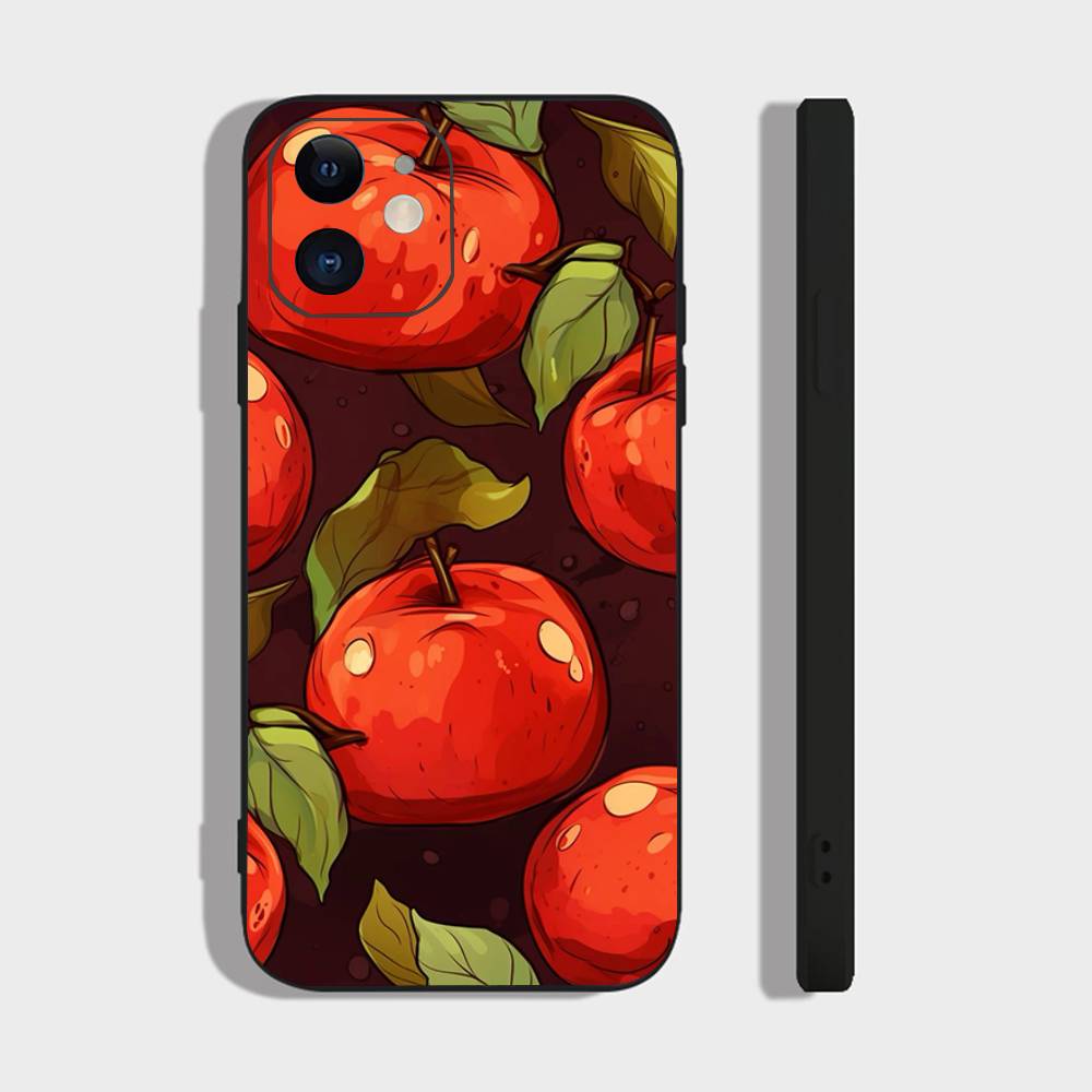 

Интересный чехол для телефона с яблочной абстракцией для iPhone 17 Air 16 15 14 13 Pro Max 11 12 Черный силиконовый чехол IPHONE 17Pro