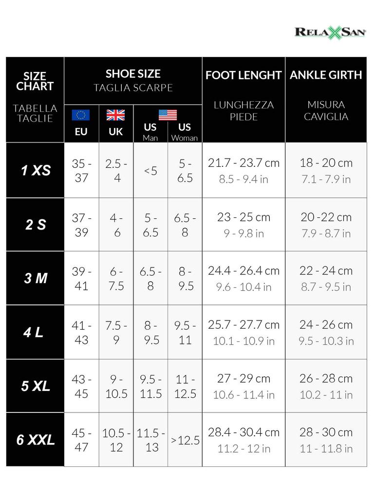 Relaxsan 820B Cotton Support Compression Knee with Patterned Cushion Size 4 Socks, 18-22 mmHg, Sole, Blue,