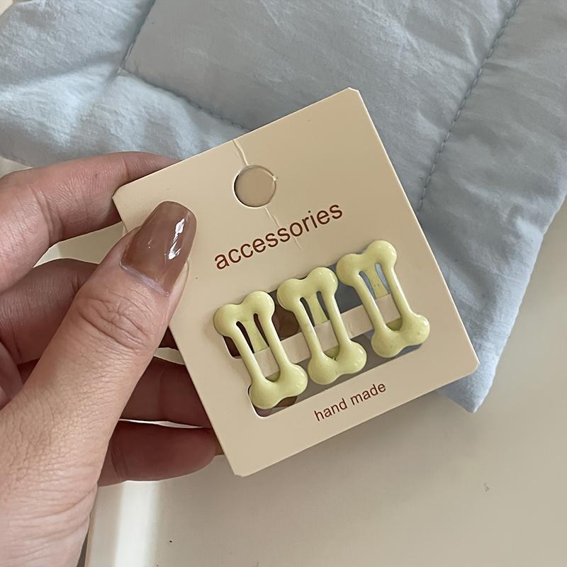 3 ks Sponky do vlasů pro mazlíčky, ABS materiál, Mini doplňky pro úpravu ve tvaru kosti pro malé psy a kočky Ideální pro Teddy & Yorkshire teriéra, Odstraňovač chlupů pro mazlíčky