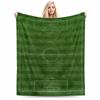 Soccer Field Design Blanket for Living Room or Bedroom Decor Green Blanket Blanket, Suitable for Use In the Bedroom, Living Room, On the Sofa