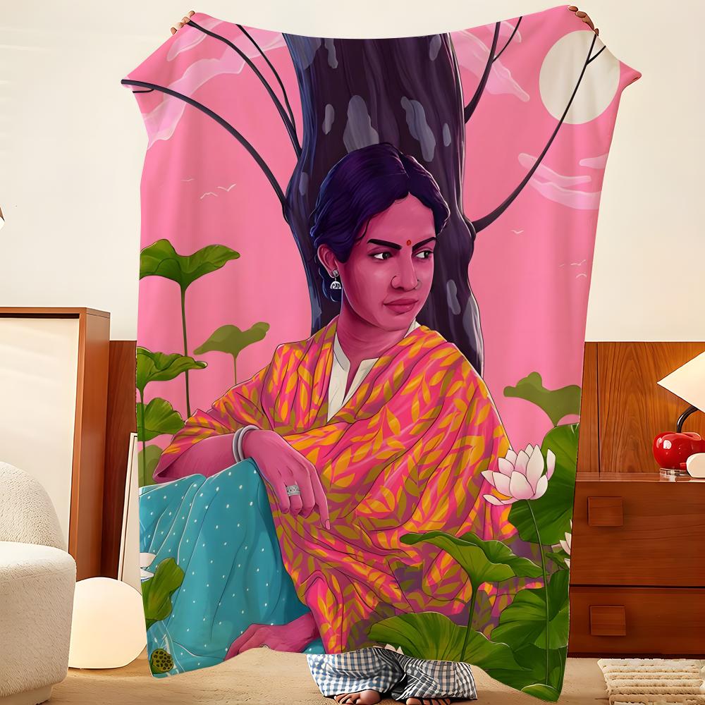 Artist M-Muhammed S-Sajid Throw Flannel Throw Blanket, Lightweight Cozy, Durable Washable cute Cool