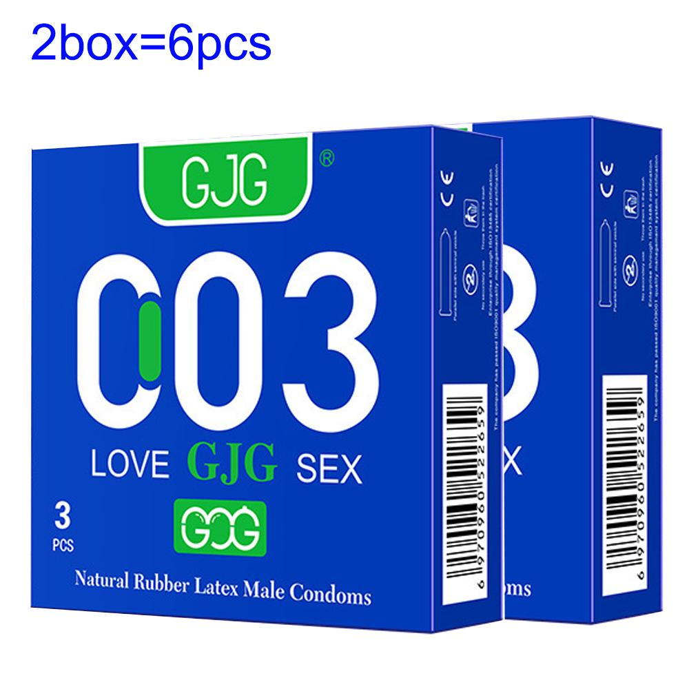 003 Ultratunn kondom Säker Sex Super Smidig Super Smörjning Transparent Naturlig Latex Kondom Sexprodukt för vuxna