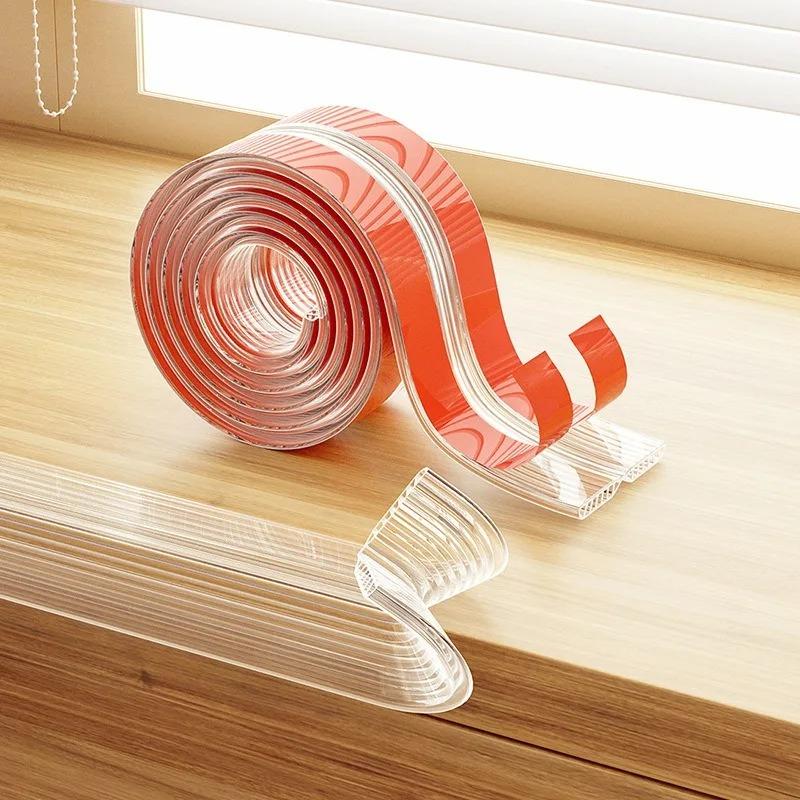 1PC 2m/78.74in Transparent Anti-collision Strip Table Edge Protection Strip Furniture Corner Protection Bumper Tape