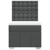 Box Spring Bed with Mattress Dark Gray 90x190 cm Fabric