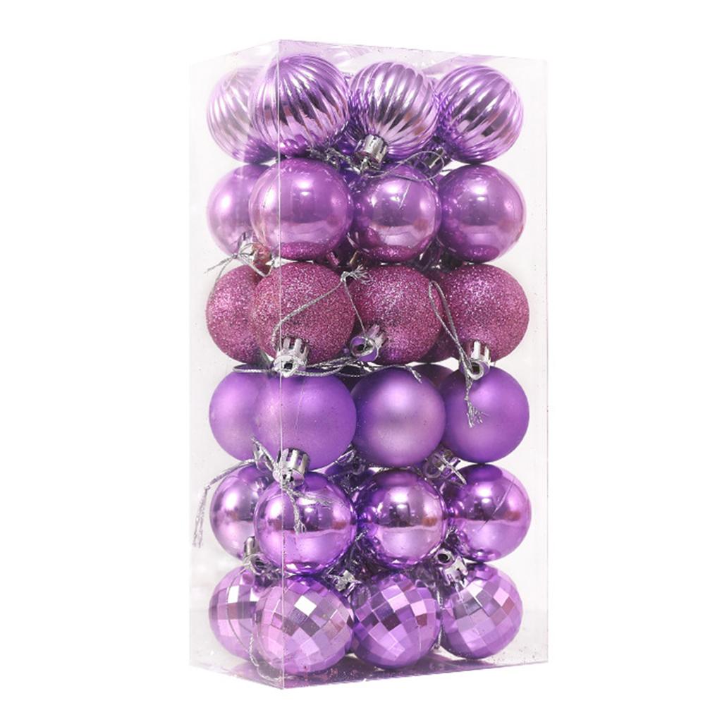 36Pcs Christmas Tree Balls Hanging Pendant Plastic Colorful Balls Ornament Set Christmas Home Decoration 2025 Navidad New Year