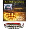 TOPKU LED Pickup Truck Tail Light Strip,Truck Tailgate Dynamic Light Bar, 60" Flexible Flowing drl Strip Bar with Red Brake Amber Turning Signals