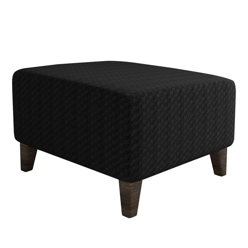 Square Elastic Ottoman Stool Cover Slipcover Jacquard Footstool Sofa Slipcover Furniture Protector Covers Footrest Chair Covers