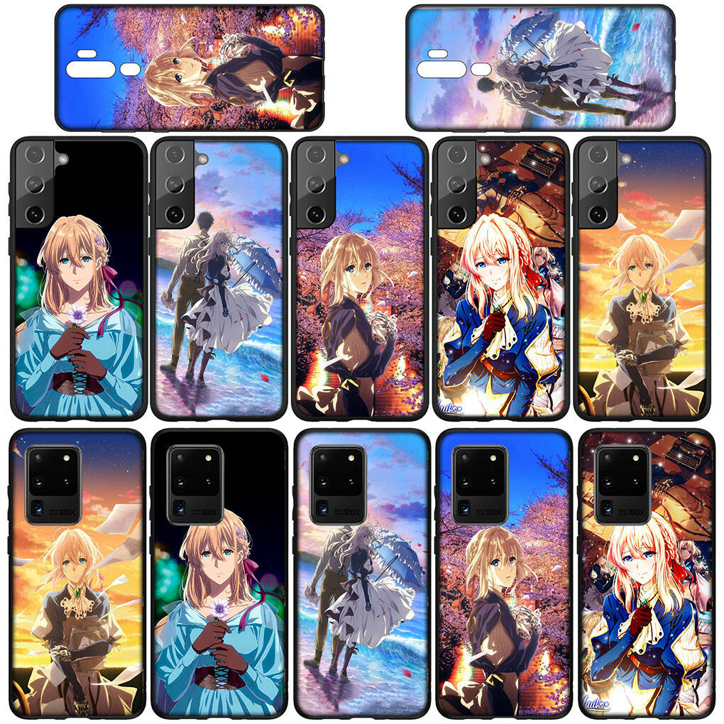 Cover for iPhone 17 16 15 Xiaomi Poco Redmi Note 14 13 12 11 Pro Max X 9 16e Samsung Galaxy S25 S24 S23 OPPO Huawei Violet Evergarden Phone Case