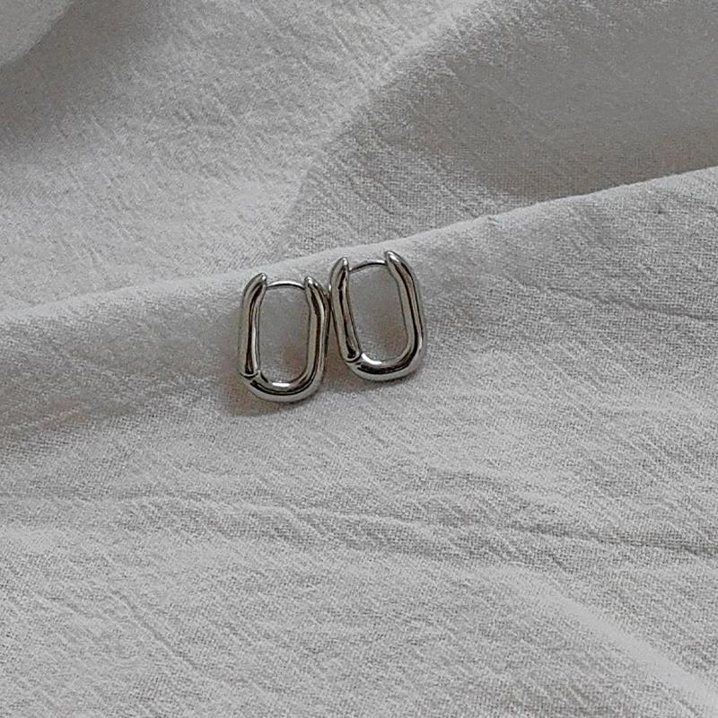 Fashion Simple Smooth Metal Hoop Earring Charm Women Trendy Vintage Party Accessories Gifts Handmade Jewelry