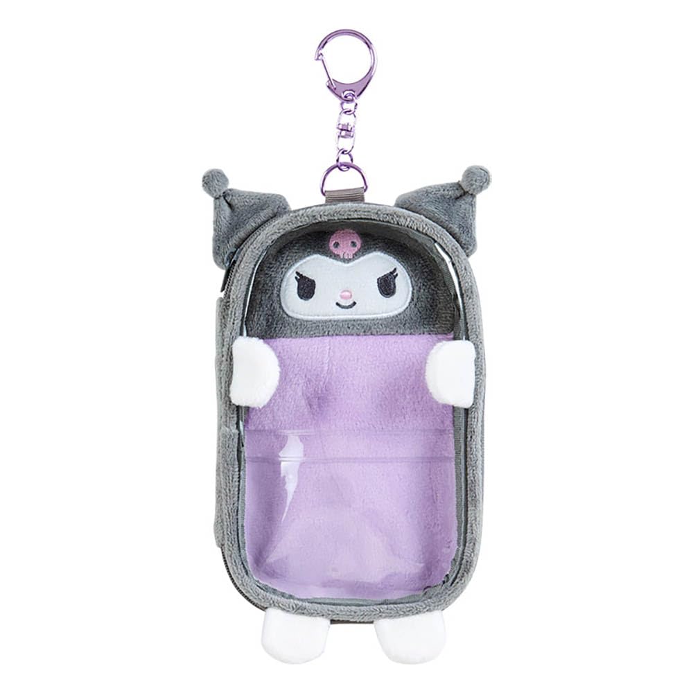 Sanrio Acrylic Stand Holder Storage 14cm X 8cm (Enjoy Idol) Kuromi, Size Approx. (650501)