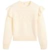 Womens/Ladies Shane Pointelle Flutter Sweater Top
