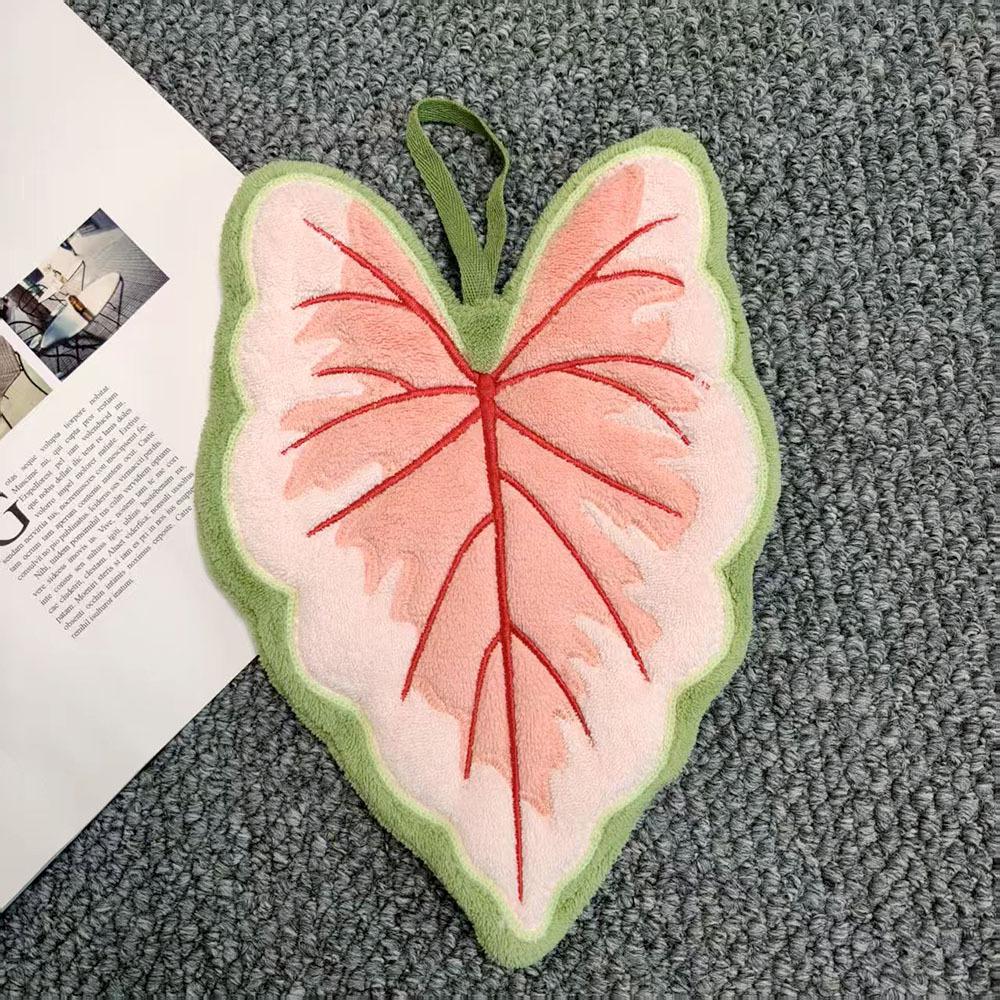 Green Plant Handkerchief Hand Towel Kitchen Towels Hanging Cleaning Towel Super Absorbent Bathroom Kitchen Accessories