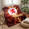 Middlesbrough FC Custom Name Text Flannel Blanket Soccer Logo Personalized Fleece Throw Blanket Special Gift For Sofa Bedroom Home