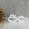 Hollow Love Plaster Decoration Mold DIY Handmade Ribbon Heart Shape Candle Gypsum Silicone Mold Valentine's Day Gift Home Decor