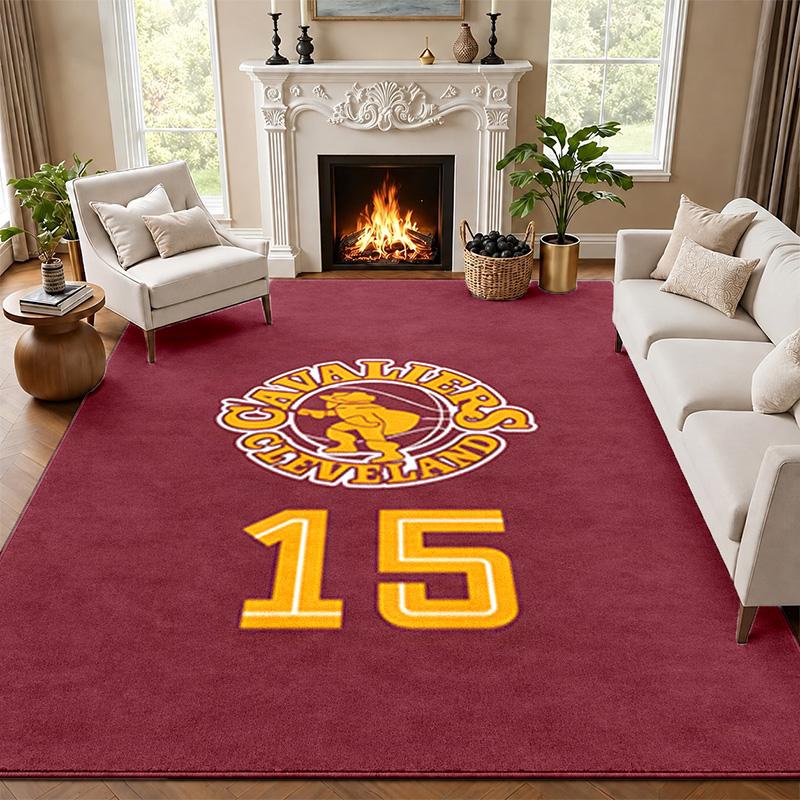 Cleveland Cavaliers Carpet Door Mat for Living Room or Bedroom Protective Mat Under Chair Office Decoration Christmas Gift Birthday Present