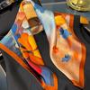 100% Mulberry Silk Scarf For Women's Colorful Color Printed Silk Ladies Scarves Spring Summer Women Neck Tie Hair Scarfs