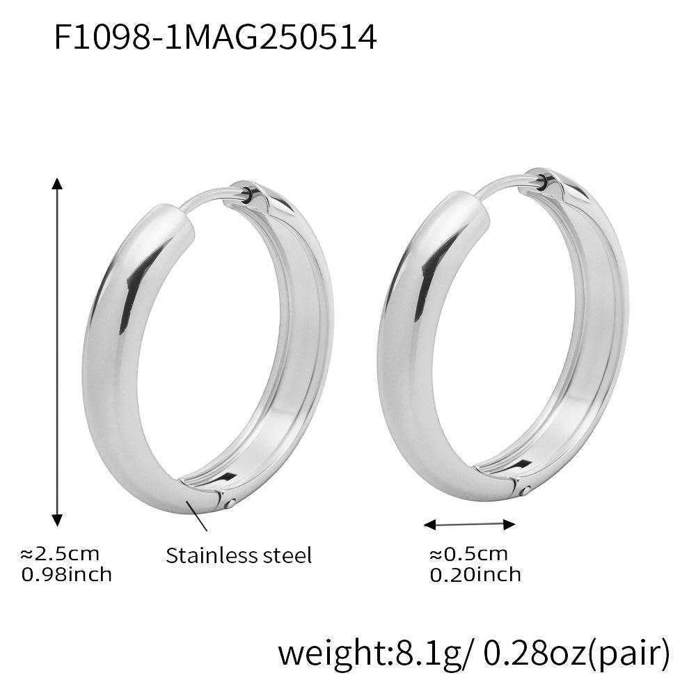 Nivora 18K Gold Plated Polished Smooth Women Hoop Earrings High Quality Stainless Steel Hypoallergenic Earring For Women Jewelry