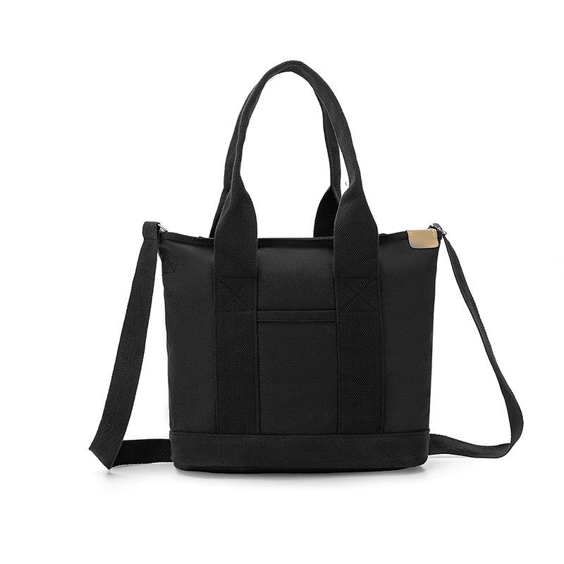 16oz Japanese-Korean Style Women's Tote: Single Shoulder, Crossbody, Large Capacity, Simple Canvas Handbag