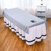 Silky Cotton Washable Wrinkle Resistant White Beauty Bed Sheet Beauty Salon Specific Single Piece Massage Bed Towel with Holes Easy To Dry Bedding