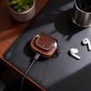 TOURBON Earphone AirPods Genuine with Charging Vintage Case, Compatible, Leather, Brown, Keyring, Port, Compact, Shockproof, Style, Men's & Women's